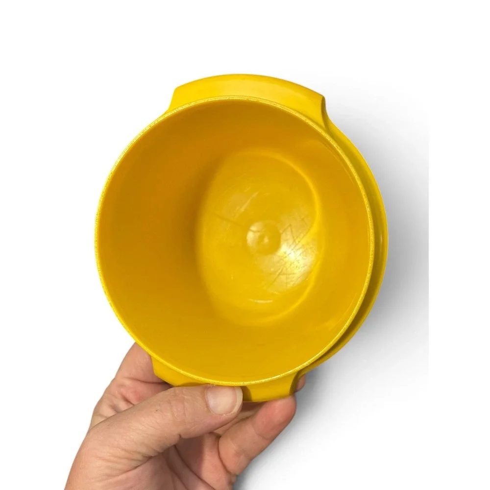 Vintage Tupperware Harvest Orange & Yellow Nesting Bowl Lot with Sunburst Lid